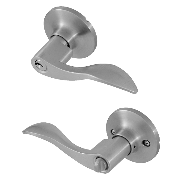 Honeywell Curve Lever Combo Keyed Entry Satin Nickel