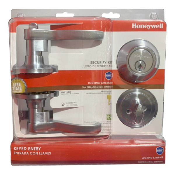 Honeywell Flair Combo Keyed Entry Satin Chrome