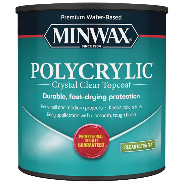 ****Minwax Polycrylic Clear Ultra Flat Protective Finish, 1 Qt