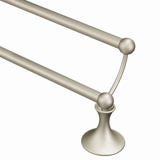 Moen Lounge 24in Double Towel Bar, Brushed Nickel