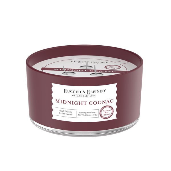 Candle Lite Rugged and Refined 16.25oz Midnight Cognac