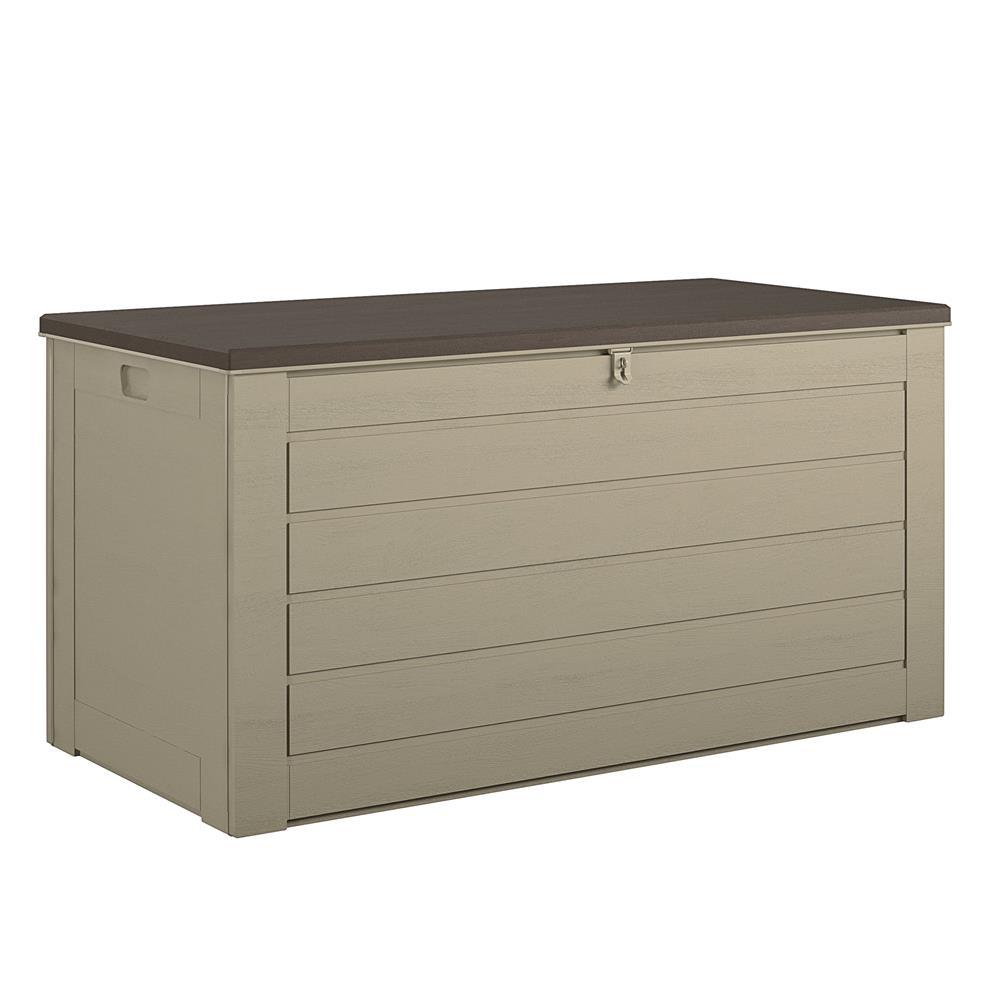 Cosco Outdoor Weather-Resistant Patio/Deck Storage Box with Locking Hinge, 180 Gallon Capacity