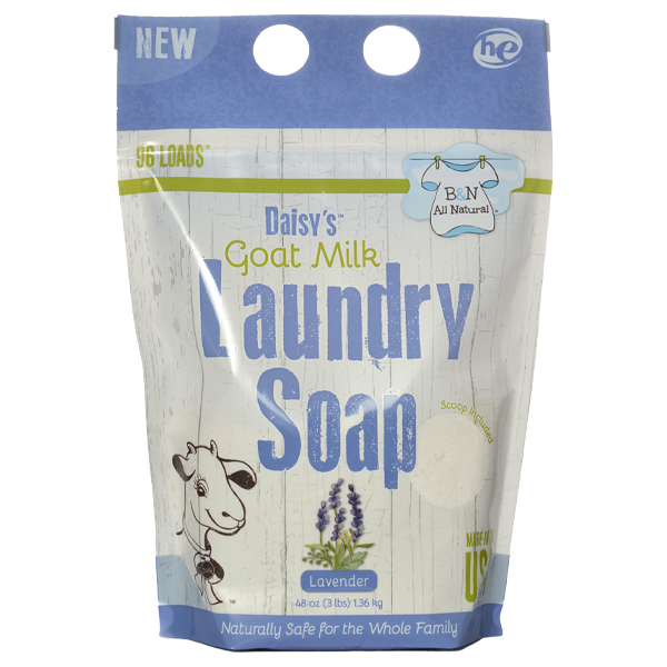 ****B &amp; N All Natural Daisy's Goat Milk Laundry Soap, Lavender, 96 Loads