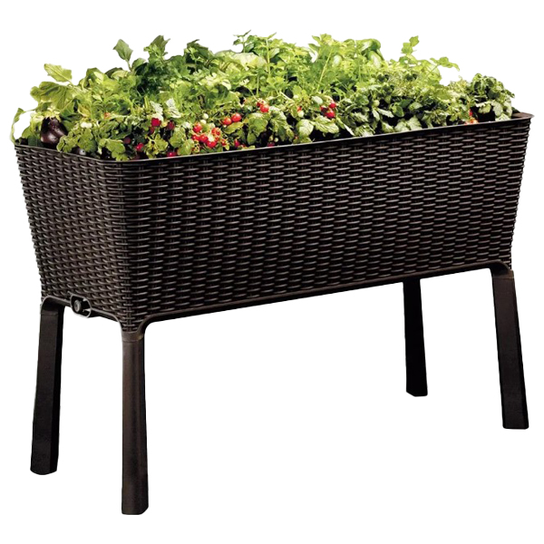 Keter Easy Grow Raised Garden Bed Planter 44.9inx19.4inx29.8in, Brown