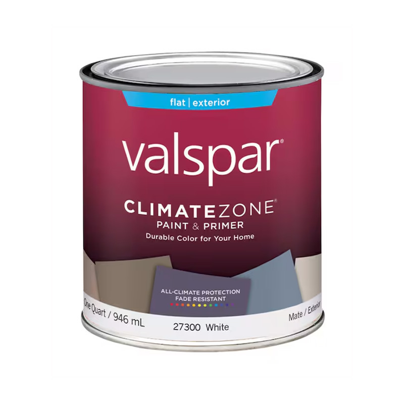 Valspar ClimateZone Paint &amp; Primer Flat Exterior, White