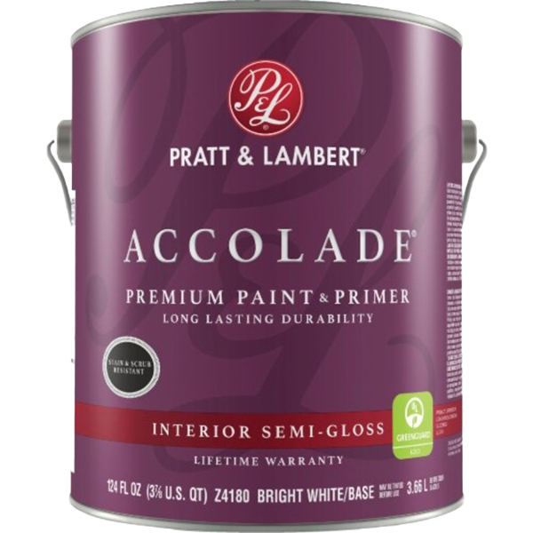 ****Pratt &amp; Lambert Accolade Interior Latex Semi-Gloss, Bright White Base 1 gallon