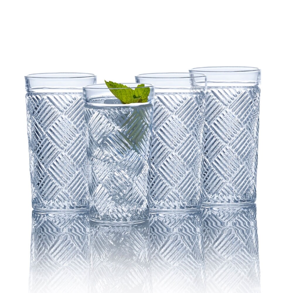 ****Mikasa Ballard Braid Double Old Fashioned Glasses, Set of 4