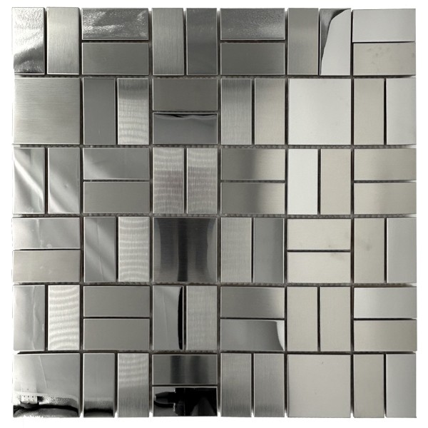 Royal Homes Stainless Steel Mosaic 11.8In.x11.8In.x0.31In.