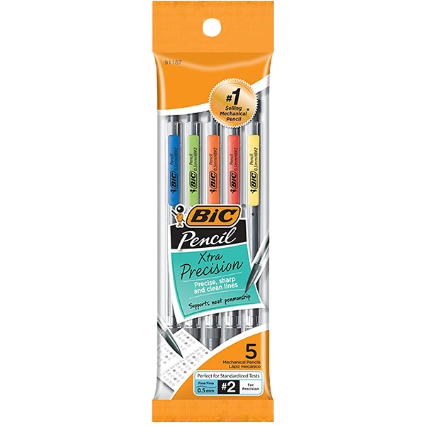 BIC Xtra Precision Mechanical Pencils Fine Point 0.5mm 5-Count