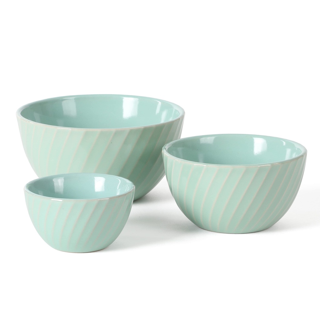 Martha Stewart Eagleson 3pc Mini Bowl Set - Martha Blue 5in, 4in &amp; 3in