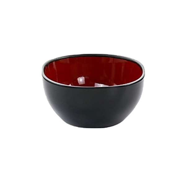 ****Gibson Home Stoneware Bowl 6in, Red