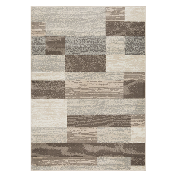 L'Baiet Rugs Brown Striped 5'x7'