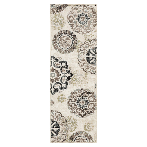 L'Baiet Rugs Beige Mid-Century 2'x6'