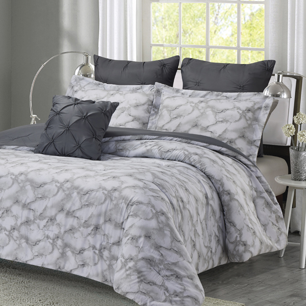 Morgan Collection 6pc Queen Comforter Set, Marble