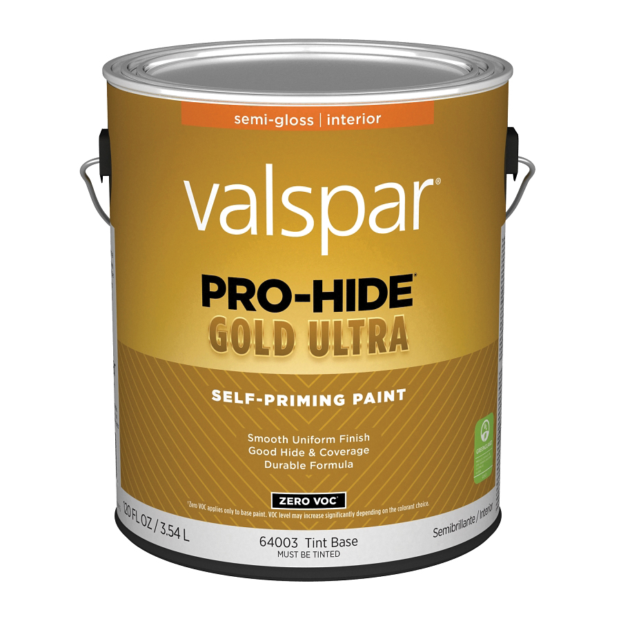 Valspar Pro-Hide Gold Ultra Zero VOC Semi-Gloss Interior Wall Paint, Tint, Base 1 Gal.