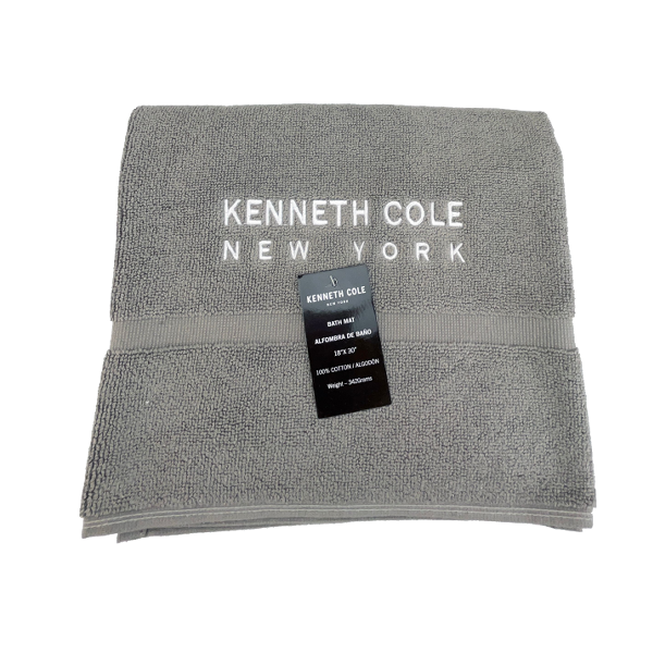 Kenneth Cole Bath Mat 18x30in Medium Grey