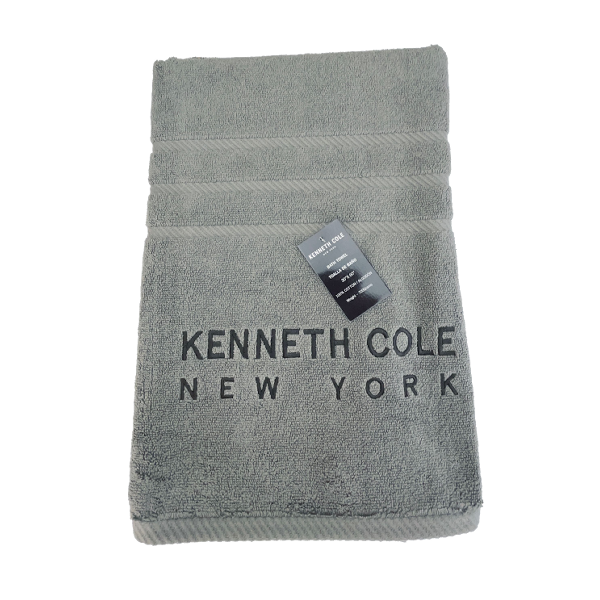 Kenneth Cole Bath Towel 30x60in Medium Grey