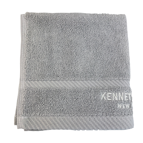 ****Kenneth Cole Face Towel 13in Silver