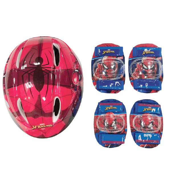 Spider-Man Helmet, Knee &amp; Elbow Pads - Small/ Medium