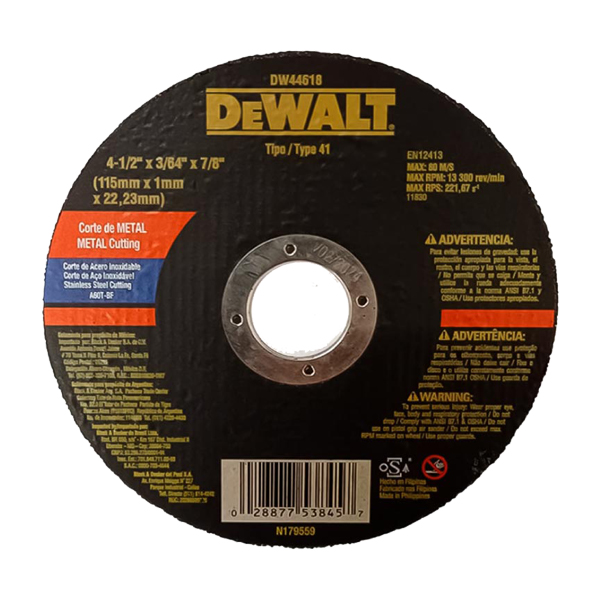 ****DeWalt Metal Cutting Disc 4-1/2in x 1.0mm x 7/8in