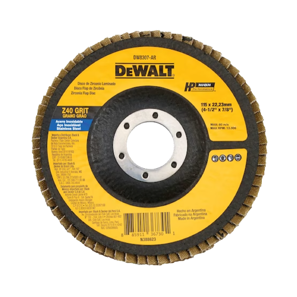 ****DeWalt Z40 Zirconia Flap Disc 4-1/2 x 7/8-In.