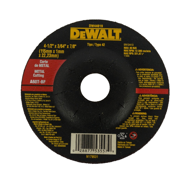 ****DeWalt Abrasive Disc 4 1/2 x 1mm x 7/8