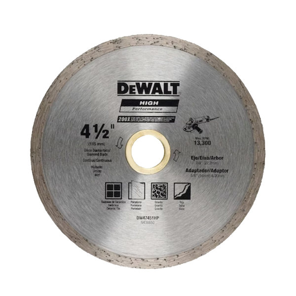 ****Dewalt High Performance Diamond Blade Continuous 115mm 4.5 In.