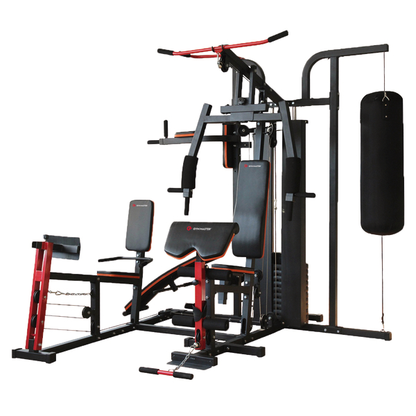 Gym Master Home Gym with Punching Bag and Curved Bench