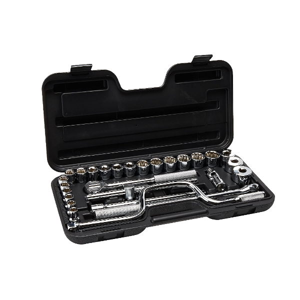 ****Stanley 29-Piece Metric 12-Point Socket Set 1/2 In.