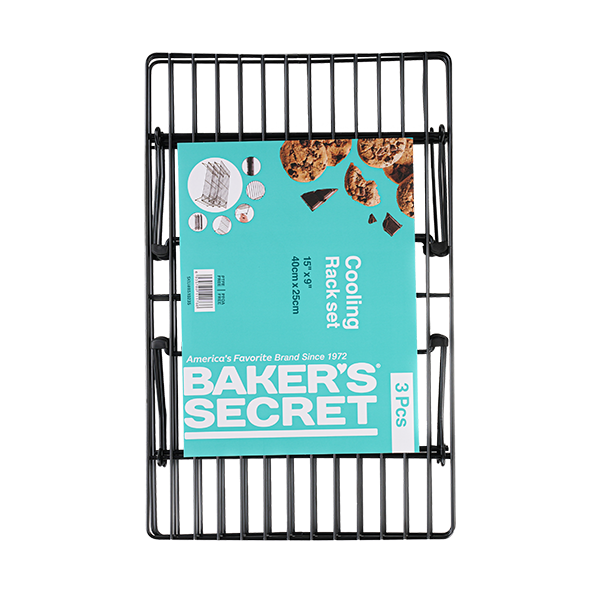 Baker's Secret Essential 3pc Non-stick Cooling Rack Set