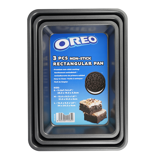 Oreo Set of 3 Rectangular Baking Pans