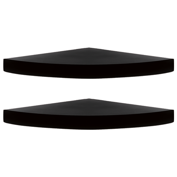 Kenneth Cole Wooden Corner Shelf 2-pack, Black