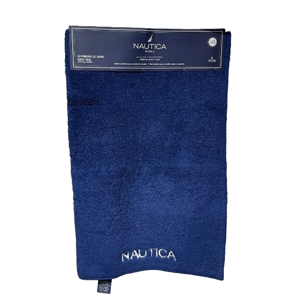 Nautica Bath Mat 15.75 x 23.5 In. Navy