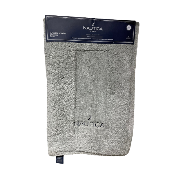 Nautica Bath Mat 15.75 x 23.5 In. Grey