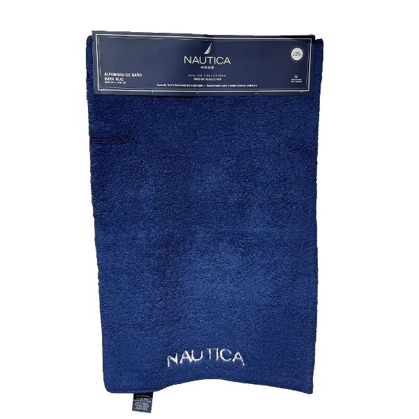 Nautica Bath Mat 15.75 x 23.5 In. Navy