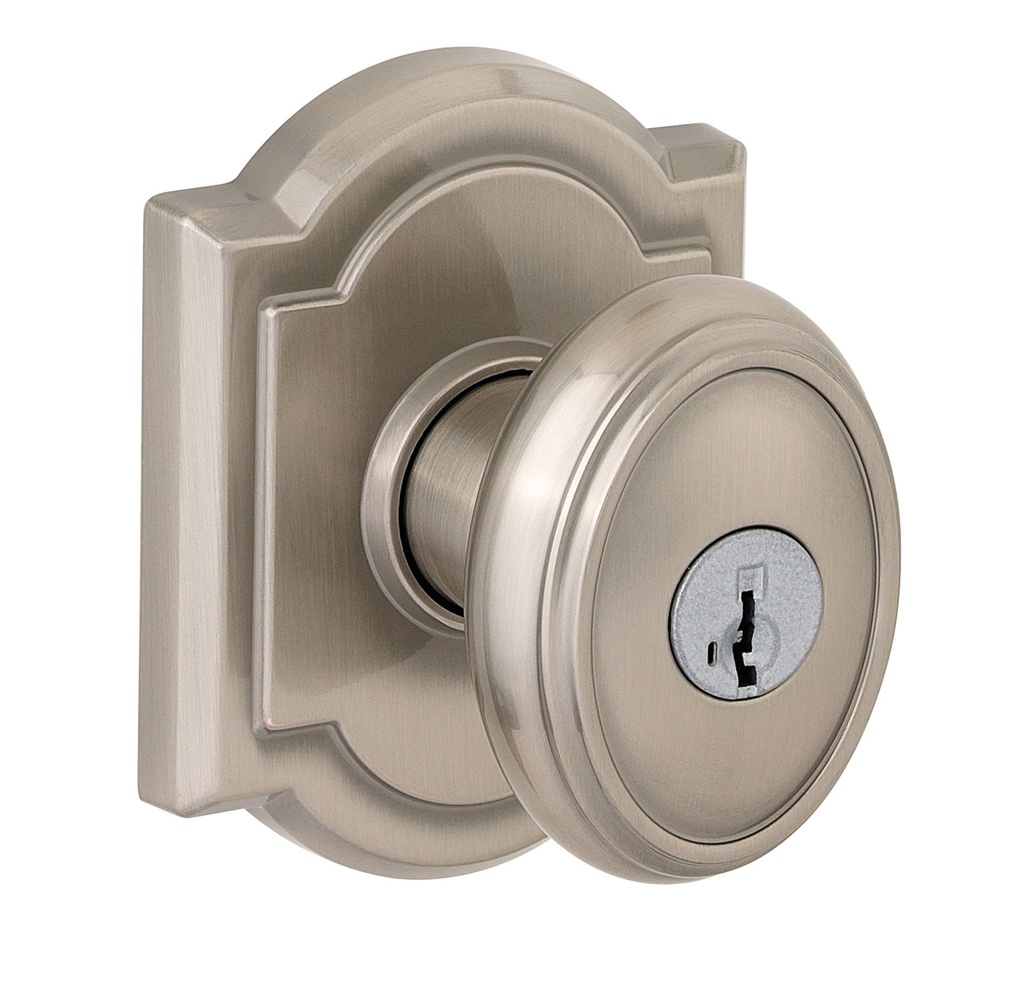 Baldwin Prestige Carnaby Entry Knob with SmartKey, Satin Nickel