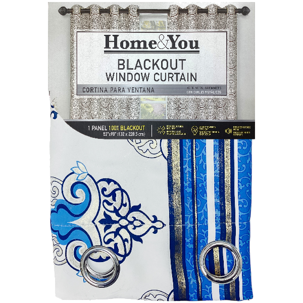 Home &amp; You Blackout Window Curtain, Single Panel