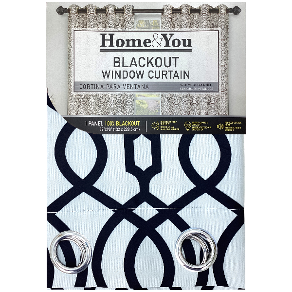 Home &amp; You Blackout Window Curtain, Single Panel