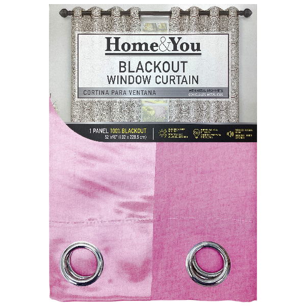 Home &amp; You Blackout Window Curtain, Single Panel