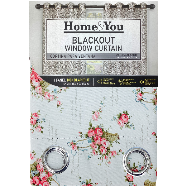 Home &amp; You Blackout Window Curtain, Single Panel