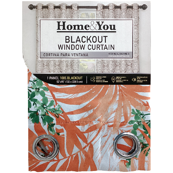 Home &amp; You Blackout Window Curtain, Single Panel