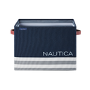 Nautica Folding Rectangular Storage Bin, Navy Stripe