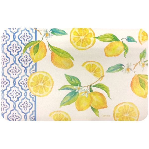 Counter Art Reversible Easy-Care Placemat, Lovely Lemons