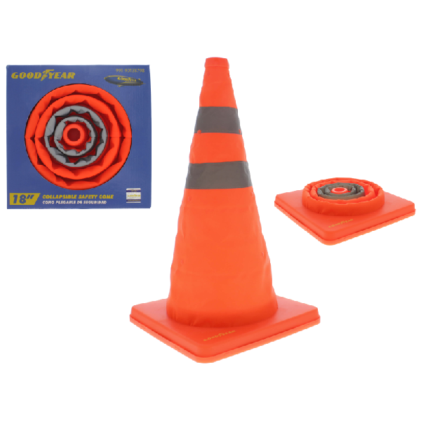 Goodyear Collapsible Traffic Cone, Orange
