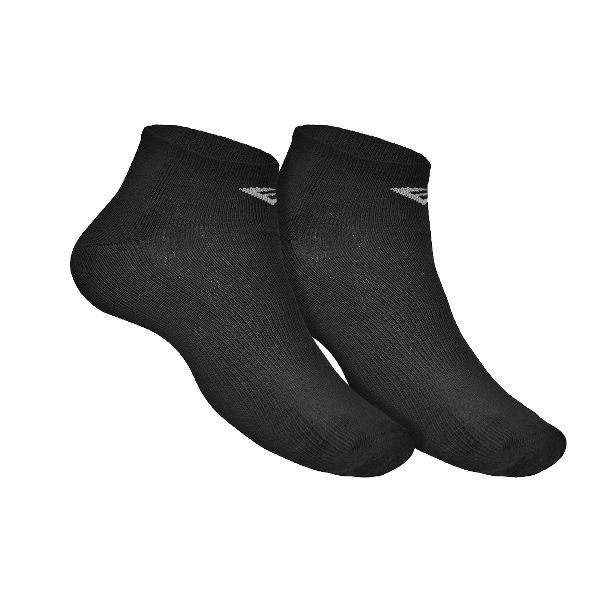 Everlast Ankle Socks (Size 10-13) Poly 2-Pack, Black