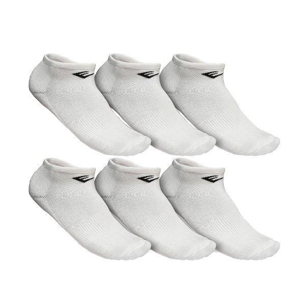 Everlast Short Socks (Size 10-13) Poly 6-Pack, White