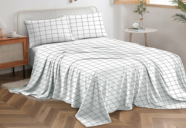 Nautica 4pc Print Sheet Set King