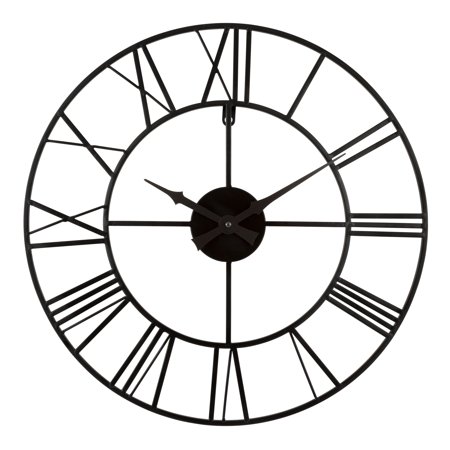 La Crosse Metal Tower Quartz Wall Clock 20 In. Black