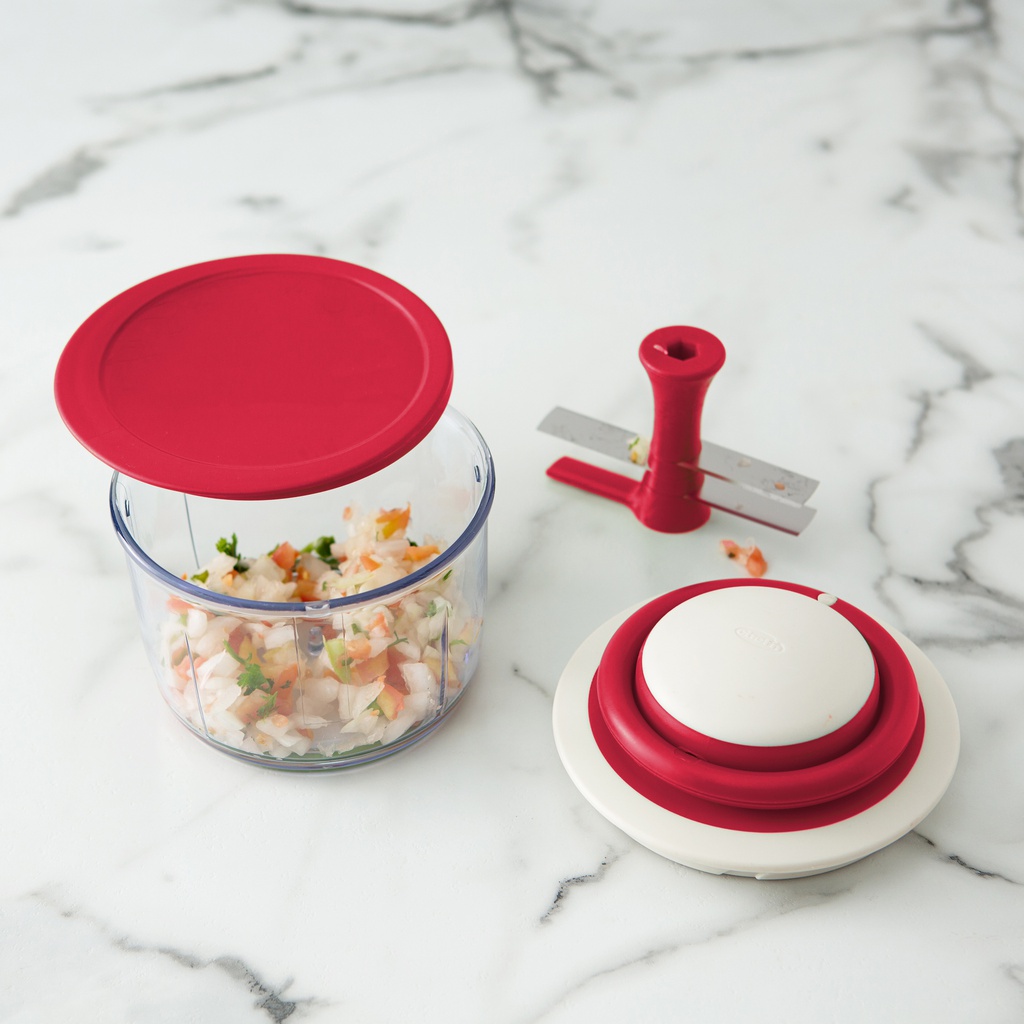 Chef'n VeggiChop Vegetable Chopper - Cherry/Meringue