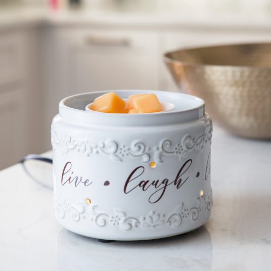 Candle Warmers Illuminaire Fragrance Warmer, Live Laugh Love